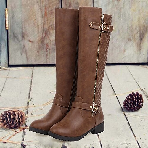 Mulheres Botas Botas de Moto Tamanhos Grandes Botas de trabalho Ao ar livre Diário Côr Sólida Botas Longas Inverno Presilha Bordado Ziper Sem Salto Ponta Redonda Vintage Casual Minimalismo Couro
Mulheres Botas Botas de Moto Tamanhos Grandes Botas de trabalho Ao ar livre Diário Côr Sólida Botas Longas Inverno Presilha Bordado Ziper Sem Salto Ponta Redonda Vintage Casual Minimalismo Couro
