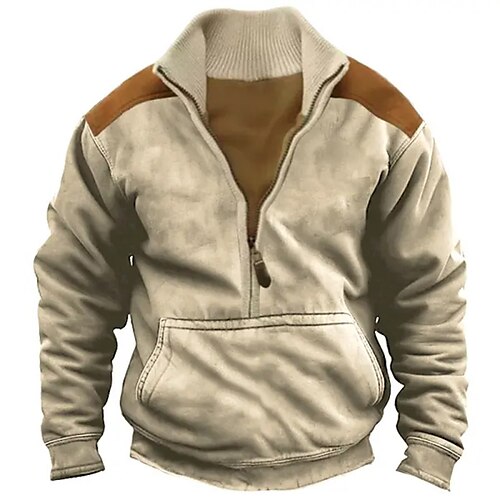 Herren Sweatshirt Pullover Sweatshirt mit Viertelreißverschluss Khaki Troyer Halber Reißverschluss Farbblock Glatt Patchwork Tasche Sport Natur Täglich Festtage Strassenmode Basic Brautkleider
Herren Sweatshirt Pullover Sweatshirt mit Viertelreißverschluss Khaki Troyer Halber Reißverschluss Farbblock Glatt Patchwork Tasche Sport Natur Täglich Festtage Strassenmode Basic Brautkleider