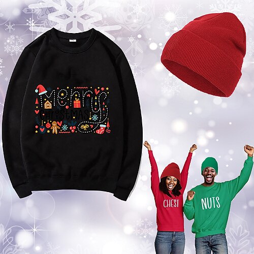 Noël Lettre Chapeau Pull de Noël Sweatshirt Imprime Art graphique Haut Chapeau Pour Homme Femme Unisexe Adulte Estampage à chaud 100 % Polyester Soirée Festival
Noël Lettre Chapeau Pull de Noël Sweatshirt Imprime Art graphique Haut Chapeau Pour Homme Femme Unisexe Adulte Estampage à chaud 100 % Polyester Soirée Festival