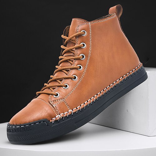 Herren Stiefel Retro Übergrössen Handgefertigte Schuhe Fleece-Futter Wanderschuhe Brautkleider schlicht Outdoor Täglich Wildleder Leder Rutschfest Schnürsenkel Schwarz Braun Herbst Winter
Herren Stiefel Retro Übergrössen Handgefertigte Schuhe Fleece-Futter Wanderschuhe Brautkleider schlicht Outdoor Täglich Wildleder Leder Rutschfest Schnürsenkel Schwarz Braun Herbst Winter