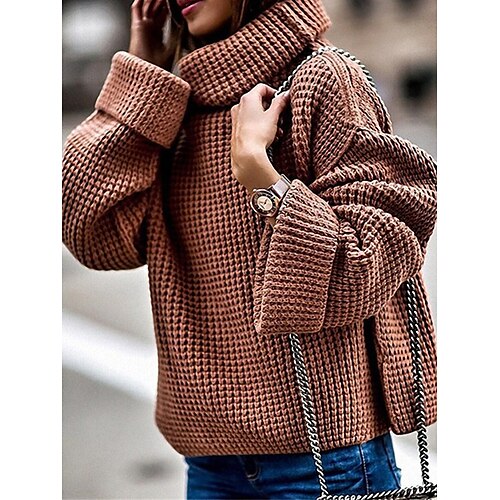 Damen Pullover Rollkragen Waffel Stricken Acryl überdimensional Herbst Winter Standard Outdoor Täglich Ausgehen Stilvoll Brautkleider schlicht Weich Langarm Feste Farbe Schwarz Blau Braun S M L
Damen Pullover Rollkragen Waffel Stricken Acryl überdimensional Herbst Winter Standard Outdoor Täglich Ausgehen Stilvoll Brautkleider schlicht Weich Langarm Feste Farbe Schwarz Blau Braun S M L