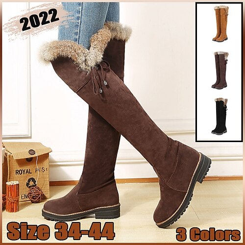 Femme Bottes Bottes de neige Bottes d'hiver Soirée Extérieur du quotidien Doublé en Polaire Bottes genou Talon bloc Bout rond Rétro Vintage Mode Pluche Daim Lacet Couleur unie Noir Marron Café
Femme Bottes Bottes de neige Bottes d'hiver Soirée Extérieur du quotidien Doublé en Polaire Bottes genou Talon bloc Bout rond Rétro Vintage Mode Pluche Daim Lacet Couleur unie Noir Marron Café