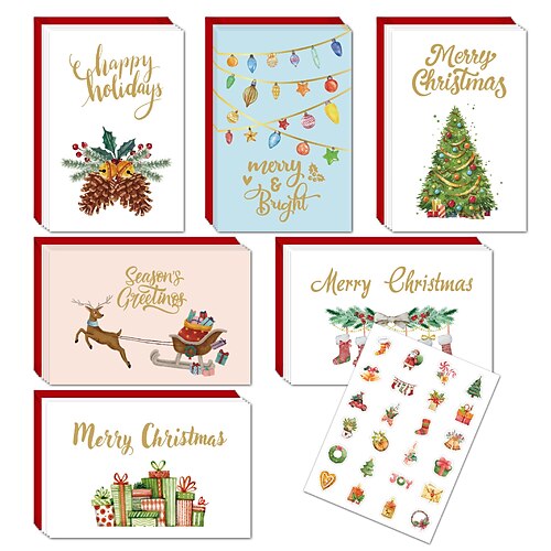 Tarjetas de Navidad con pegatinas de sobre rojo, 24 tarjetas, 24 sobres, una pegatina, juego combinado de mensajes de bendición, tarjetas de Navidad, suministros para pequeñas empresas, tarjetas de agradecimiento, regalo de cumpleaños, tarjetas de regalo.
Tarjetas de Navidad con pegatinas de sobre rojo, 24 tarjetas, 24 sobres, una pegatina, juego combinado de mensajes de bendición, tarjetas de Navidad, suministros para pequeñas empresas, tarjetas de agradecimiento, regalo de cumpleaños, tarjetas de regalo.