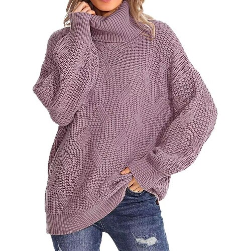 Pull Femme torsadé Tricoter Col Roulé Acrylique Tricoté Automne Hiver Normal Extérieur du quotidien Sortie Mode Vêtement de rue Décontractées manche longue Couleur unie Noir Blanche Vin S M L
Pull Femme torsadé Tricoter Col Roulé Acrylique Tricoté Automne Hiver Normal Extérieur du quotidien Sortie Mode Vêtement de rue Décontractées manche longue Couleur unie Noir Blanche Vin S M L