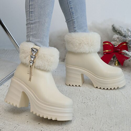 Damen Stiefel Schneestiefel Stiefel mit Absatz Täglich Innenfutter aus Fleece Stiefeletten Stiefeletten Strass Blockabsatz Runde Zehe Modisch Elegant Plüsch PU Halbschuhe Feste Farbe Schwarz Beige
Damen Stiefel Schneestiefel Stiefel mit Absatz Täglich Innenfutter aus Fleece Stiefeletten Stiefeletten Strass Blockabsatz Runde Zehe Modisch Elegant Plüsch PU Halbschuhe Feste Farbe Schwarz Beige