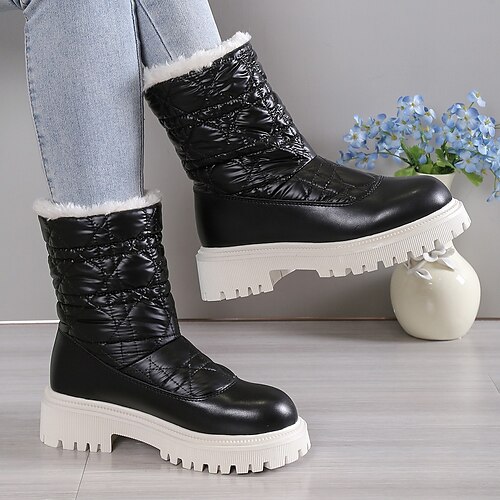Mulheres Botas Botas de Neve Ao ar livre Trabalho Diário Forrada com Fleece Botas da panturrilha Salto de bloco Salto Robusto Ponta Redonda Felpudo Casual Conforto Couro Sintético Mocassim Côr Sólida
Mulheres Botas Botas de Neve Ao ar livre Trabalho Diário Forrada com Fleece Botas da panturrilha Salto de bloco Salto Robusto Ponta Redonda Felpudo Casual Conforto Couro Sintético Mocassim Côr Sólida