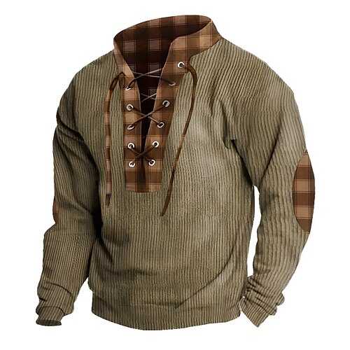 Homme Sweat shirt Noir Bleu Marron Vert Col Mao Plaid Bloc de couleur Lacet Patchwork Sport Loisir du quotidien Vacances Velours Côtelé Vêtement de rue basique Décontractées Printemps Automne
Homme Sweat shirt Noir Bleu Marron Vert Col Mao Plaid Bloc de couleur Lacet Patchwork Sport Loisir du quotidien Vacances Velours Côtelé Vêtement de rue basique Décontractées Printemps Automne
