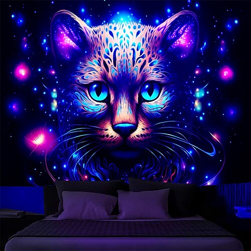 Tapisserie à lumière noire, lueur réactive aux UV dans l'ocelot trippy, animal brumeux, paysage naturel, tapisserie suspendue, art mural pour salon, chambre à coucher
Tapisserie à lumière noire, lueur réactive aux UV dans l'ocelot trippy, animal brumeux, paysage naturel, tapisserie suspendue, art mural pour salon, chambre à coucher