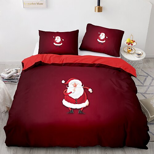 Natal natal papai noel conjunto de cama conjunto de capa de edredão, 3 peças capa de edredom com fecho de zíper macio microfibra festival presentes de cama decoração de natal para casa
Natal natal papai noel conjunto de cama conjunto de capa de edredão, 3 peças capa de edredom com fecho de zíper macio microfibra festival presentes de cama decoração de natal para casa