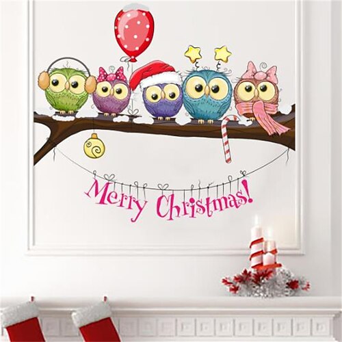 Autocollant décoratif de noël hibou sur branche, autocollant mural de noël habillé
Autocollant décoratif de noël hibou sur branche, autocollant mural de noël habillé