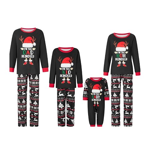 Famille Noël Pyjamas Graphic Bande dessinée Intérieur Imprimer Noir manche longue Tenues maman et moi Actif Tenues assorties
Famille Noël Pyjamas Graphic Bande dessinée Intérieur Imprimer Noir manche longue Tenues maman et moi Actif Tenues assorties