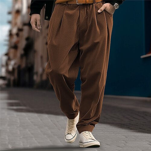 Homens Social Calças de Veludo Calças Calças Plissadas Calças de Terno Bolso frontal Perna reta Tecido Conforto O negócio Diário Feriado Moda Chique Moderno Preto Marron
Homens Social Calças de Veludo Calças Calças Plissadas Calças de Terno Bolso frontal Perna reta Tecido Conforto O negócio Diário Feriado Moda Chique Moderno Preto Marron