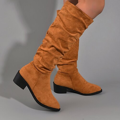 Mujer Botas Zapatos de gamuza Botas holgadas Tallas Grandes Exterior Diario Botas hasta la rodilla Con Cordón Tacón Plano Dedo redondo Elegante Vintage Sensual Ante Sintético Cremallera Color sólido
Mujer Botas Zapatos de gamuza Botas holgadas Tallas Grandes Exterior Diario Botas hasta la rodilla Con Cordón Tacón Plano Dedo redondo Elegante Vintage Sensual Ante Sintético Cremallera Color sólido