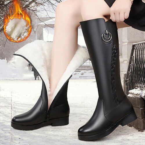 Femme Bottes Bottes de neige Chaussures souples Chaussures de confort du quotidien Hiver Bouton Talon Plat Bout rond Pluche Confort Minimalisme Polyuréthane Mocassins Noir
Femme Bottes Bottes de neige Chaussures souples Chaussures de confort du quotidien Hiver Bouton Talon Plat Bout rond Pluche Confort Minimalisme Polyuréthane Mocassins Noir