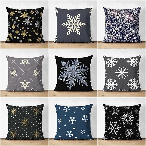 Housse de coussin décorative en forme de flocons de neige de noël, 1 pièce, taie d'oreiller carrée douce pour chambre à coucher, salon, canapé, chaise
Housse de coussin décorative en forme de flocons de neige de noël, 1 pièce, taie d'oreiller carrée douce pour chambre à coucher, salon, canapé, chaise