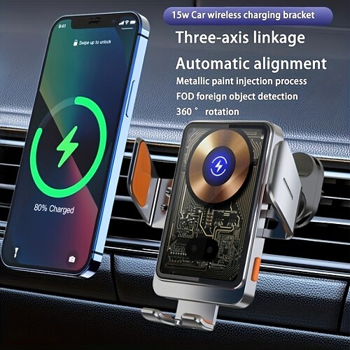15W Vehicle Wireless Given Mobile Phone Bracket Three Axis Link Auto Sensory Coil Transparent Punk Wind Mobile Phone Book Fast Charging
15W Vehicle Wireless Given Mobile Phone Bracket Three Axis Link Auto Sensory Coil Transparent Punk Wind Mobile Phone Book Fast Charging