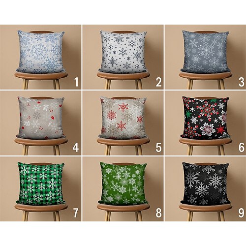 Christmas Snowflakes Xmas Decorative Toss Pillows Cover 1PC Soft Square Cushion Case Pillowcase for Bedroom Livingroom Sofa Couch Chair
Christmas Snowflakes Xmas Decorative Toss Pillows Cover 1PC Soft Square Cushion Case Pillowcase for Bedroom Livingroom Sofa Couch Chair