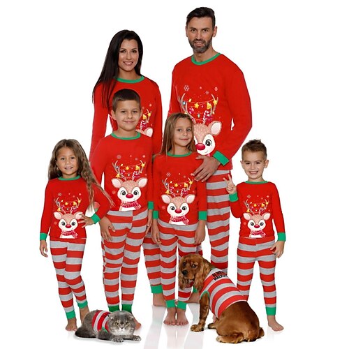 Famille Noël Pyjamas Animal Intérieur Imprimer Rouge manche longue Tenues maman et moi Actif Tenues assorties
Famille Noël Pyjamas Animal Intérieur Imprimer Rouge manche longue Tenues maman et moi Actif Tenues assorties