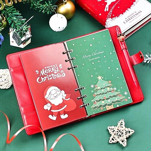 Cuaderno de Navidad, regalo navideño, Bloc de notas manual de Navidad, juego de regalo con bolígrafo y tarjetas de felicitación, marcadores, útiles escolares
Cuaderno de Navidad, regalo navideño, Bloc de notas manual de Navidad, juego de regalo con bolígrafo y tarjetas de felicitación, marcadores, útiles escolares