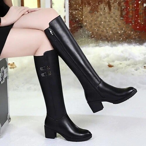 Femme Bottes Bottes Moto Bottes d'hiver Bottes Cavalières Extérieur du quotidien Doublé en Polaire Bottes genou Talon bloc Talon Bottier Bout rond Elégant Rétro Vintage Mode Faux Cuir Fermeture
Femme Bottes Bottes Moto Bottes d'hiver Bottes Cavalières Extérieur du quotidien Doublé en Polaire Bottes genou Talon bloc Talon Bottier Bout rond Elégant Rétro Vintage Mode Faux Cuir Fermeture