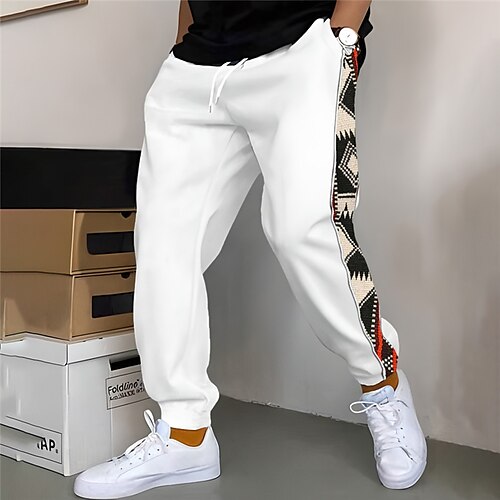 Men's Sweatpants Joggers Trousers Patchwork Drawstring Elastic Waist Color Block Comfort Breathable Casual Daily Holiday Sports Fashion Black White
Men's Sweatpants Joggers Trousers Patchwork Drawstring Elastic Waist Color Block Comfort Breathable Casual Daily Holiday Sports Fashion Black White