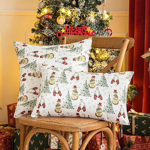 Christmas Snowman Ornament Decorative Toss Pillows Xmas Throw Pillow Covers Soft Pillowcase for Bedroom Livingroom Sofa Couch Chair Bench
Christmas Snowman Ornament Decorative Toss Pillows Xmas Throw Pillow Covers Soft Pillowcase for Bedroom Livingroom Sofa Couch Chair Bench