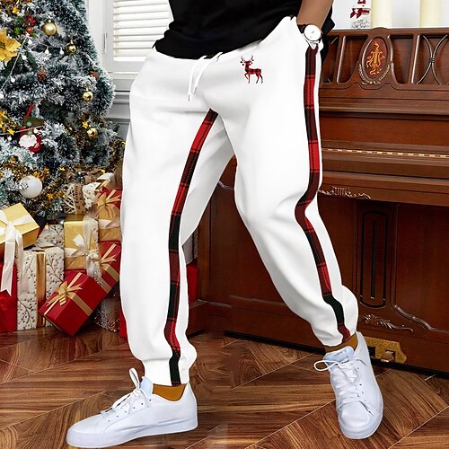 Hombre Pantalones de Deporte Persona que practica jogging Pantalones Retazos Correa Cintura elástica Plaid Bloque de color Venados Comodidad Transpirable Navidad Deportes Moda Negro Blanco
Hombre Pantalones de Deporte Persona que practica jogging Pantalones Retazos Correa Cintura elástica Plaid Bloque de color Venados Comodidad Transpirable Navidad Deportes Moda Negro Blanco