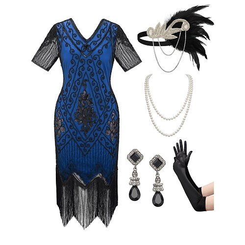 Retro Antiguo Rugido 20s 1920s Vestido Flapper Accesorios Conjunto de accesorios El gran Gatsby Mujer Lentejuelas Borlas Cosplay Disfraz Víspera de Todos los Santos Carnaval Fiesta / Noche Fiesta
Retro Antiguo Rugido 20s 1920s Vestido Flapper Accesorios Conjunto de accesorios El gran Gatsby Mujer Lentejuelas Borlas Cosplay Disfraz Víspera de Todos los Santos Carnaval Fiesta / Noche Fiesta