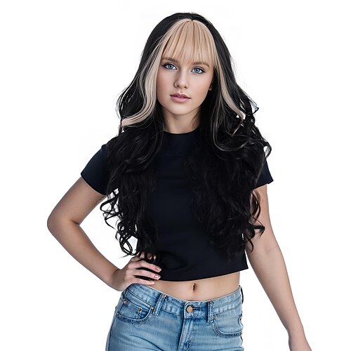 Destaques perucas onduladas perucas encaracoladas para mulheres peruca dianteira de renda longa ondulada com destaques peruca preta e loira com franja Perucas pretas para mulheres festa de cosplay
Destaques perucas onduladas perucas encaracoladas para mulheres peruca dianteira de renda longa ondulada com destaques peruca preta e loira com franja Perucas pretas para mulheres festa de cosplay