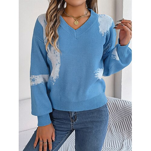 Pull Femme A côtes Tricoter Col V Acrylique Patchwork Automne Hiver Normal Extérieur du quotidien Vacances mode Décontractées Flexible manche longue Bloc de couleur Vert Véronèse Marron clair Bleu S
Pull Femme A côtes Tricoter Col V Acrylique Patchwork Automne Hiver Normal Extérieur du quotidien Vacances mode Décontractées Flexible manche longue Bloc de couleur Vert Véronèse Marron clair Bleu S
