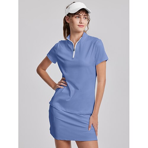 Femme T-shirt POLO Chemise de golf Respirable Séchage rapide Evacuation de l'humidité Manche Courte Vêtements de golf Top Standard Zippé Col Montant Couleur unie Eté Tennis Le golf Pickleball
Femme T-shirt POLO Chemise de golf Respirable Séchage rapide Evacuation de l'humidité Manche Courte Vêtements de golf Top Standard Zippé Col Montant Couleur unie Eté Tennis Le golf Pickleball