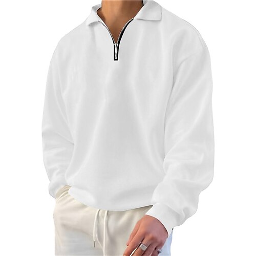 Herren Sweatshirt Pullover Sweatshirt mit Viertelreißverschluss Weiß Khaki Grau Troyer Halber Reißverschluss Glatt Sport Natur Täglich Festtage Strassenmode Basic Brautkleider schlicht Frühling
Herren Sweatshirt Pullover Sweatshirt mit Viertelreißverschluss Weiß Khaki Grau Troyer Halber Reißverschluss Glatt Sport Natur Täglich Festtage Strassenmode Basic Brautkleider schlicht Frühling