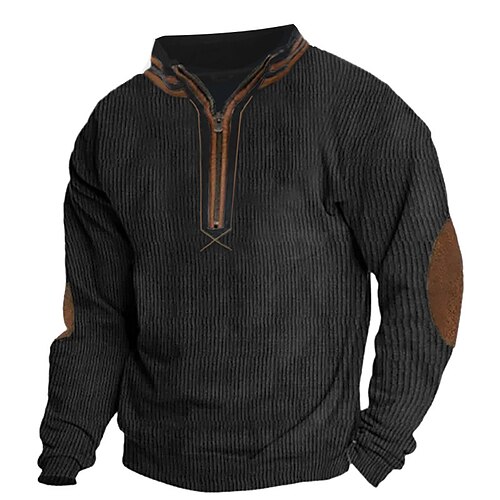 Homme Sweat shirt Sweat-shirt quart de fermeture éclair Noir Bleu Marron Vert Col Mao Bloc de couleur Patchwork Sport Loisir du quotidien Vacances Velours Côtelé Vêtement de rue basique
Homme Sweat shirt Sweat-shirt quart de fermeture éclair Noir Bleu Marron Vert Col Mao Bloc de couleur Patchwork Sport Loisir du quotidien Vacances Velours Côtelé Vêtement de rue basique