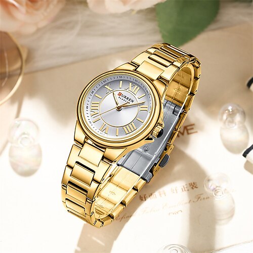 Curren Damen-Quarzuhr, minimalistische Mode, lässige Armbanduhr, wasserdichte Dekoration, Edelstahluhr
Curren Damen-Quarzuhr, minimalistische Mode, lässige Armbanduhr, wasserdichte Dekoration, Edelstahluhr