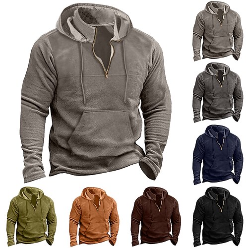 Hombre Sudadera Sudadera con capucha y cremallera de un cuarto Sudadera táctica con capucha Negro Verde Ejército Azul Marino Marrón Caqui Con Capucha Plano Bolsillo Deporte Diario Festivos Fresco
Hombre Sudadera Sudadera con capucha y cremallera de un cuarto Sudadera táctica con capucha Negro Verde Ejército Azul Marino Marrón Caqui Con Capucha Plano Bolsillo Deporte Diario Festivos Fresco
