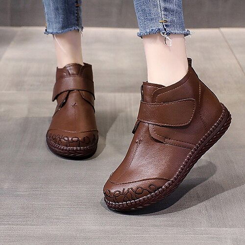 Femme Bottes Grandes Tailles Bottes d'hiver du quotidien Bottines Bottines Talon Plat Bout rond Confort Polyuréthane Scotch Magique Couleur unie Amande Marron
Femme Bottes Grandes Tailles Bottes d'hiver du quotidien Bottines Bottines Talon Plat Bout rond Confort Polyuréthane Scotch Magique Couleur unie Amande Marron