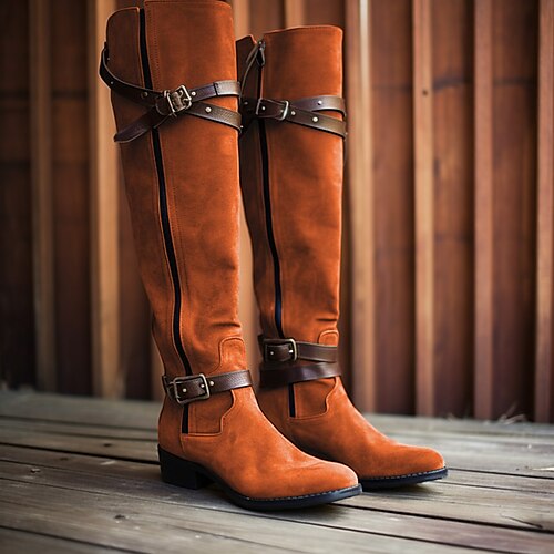 Damen Stiefel Bikerstiefel Cowboy Westernstiefel B¨¹ro Täglich Kniehohe Stiefel Schnalle Blockabsatz Flacher Absatz Runde Zehe Punk Urlaub Vintage Kunst-Veloursleder Reißverschluss Schwarz Braun
Damen Stiefel Bikerstiefel Cowboy Westernstiefel B¨¹ro Täglich Kniehohe Stiefel Schnalle Blockabsatz Flacher Absatz Runde Zehe Punk Urlaub Vintage Kunst-Veloursleder Reißverschluss Schwarz Braun