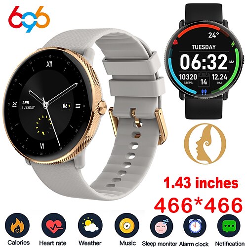696 S61 Smartwatch 1.43 Zoll Smartwatch Fitnessuhr Bluetooth Schrittzähler Anruferinnerung Schlaf-Tracker Kompatibel mit Android iOS Damen Herren Freisprechanlage Nachrichterinnerung Immer im Display
696 S61 Smartwatch 1.43 Zoll Smartwatch Fitnessuhr Bluetooth Schrittzähler Anruferinnerung Schlaf-Tracker Kompatibel mit Android iOS Damen Herren Freisprechanlage Nachrichterinnerung Immer im Display