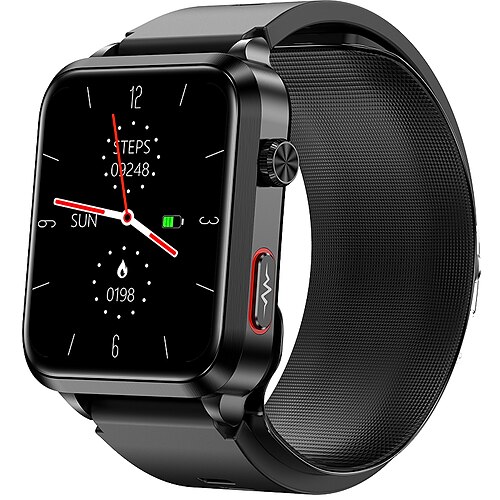 

iMosi S11 Smartwatch 1.91 Zoll Smartwatch Fitnessuhr Bluetooth EKG PPG Temperaturüberwachung Schrittzähler Kompatibel mit Android iOS Herren Wasserdicht Mediensteuerung Nachrichterinnerung IP68