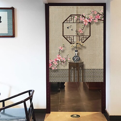 

Japanischer Noren-Vorhang, Türabdeckung, Türvorhang, traditionell chinesisch, bedruckt, Türteppich, Raumteilervorhänge für Küche, Sushi, Badezimmer, Wohnzimmer, Schlafzimmer