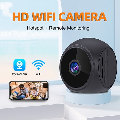 

2023 nova mini câmera wk12 wifi visão noturna pequenas câmeras secretas movimento ativado hd câmera de segurança sem fio