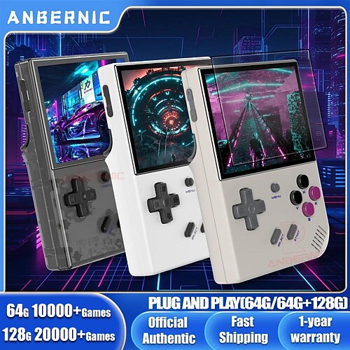 

Портативная игровая консоль anbernic rg35xx plus в стиле ретро, система Linux, 3,5-дюймовый ips-экран, портативный карманный видеоплеер