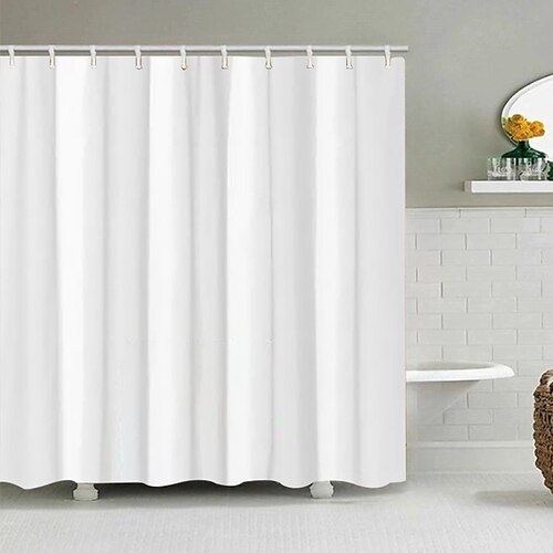 

Custom Pattern Bathroom Deco Shower Curtain with Hooks Bathroom Decor Waterproof Fabric Shower Curtain Set with12 Pack Plastic Hooks