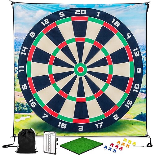 

Golf Chipping Game Set Includes 6x6 Ft Sticky Playing Mat, N' Stick Golf Games with Chip N' Stick Golf Balls - Targets with Chipping Mat