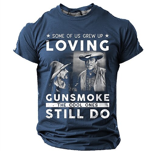 

Футболка Love Gunsmoke Still Do в винтажном уличном стиле, мужская футболка с 3D принтом, спортивная футболка для отдыха на открытом воздухе, футболка для выхода на улицу, черная армейская зеленая темно-синяя рубашка с коротким рукавом и круглым вырезом
