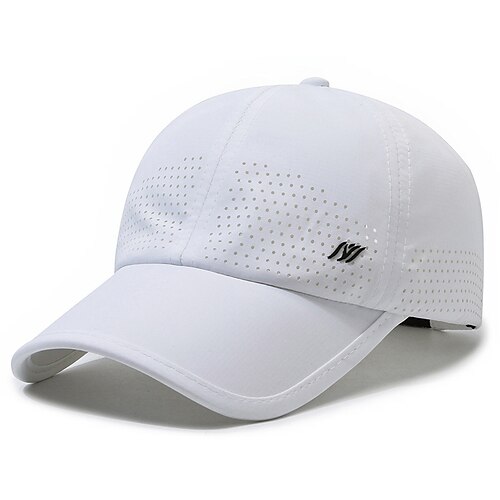 

Men's Baseball Cap Sun Hat Trucker Hat Black White Polyester Mesh Fashion Casual Street Daily Plain Adjustable Sunscreen Breathable