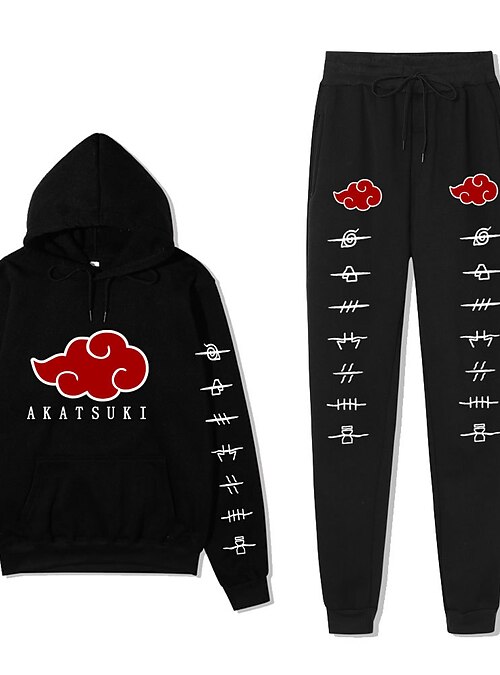 Inspirado En Naruto Akatsuki Sudadera Con Capucha Conjunto De