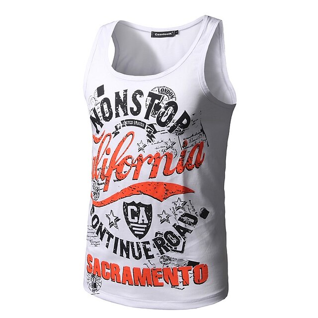 Men's Tank Top Vest Letter Round Neck Daily Sports Print Sleeveless Slim Tops Active Green Blue White / Summer
Men's Tank Top Vest Letter Round Neck Daily Sports Print Sleeveless Slim Tops Active Green Blue White / Summer