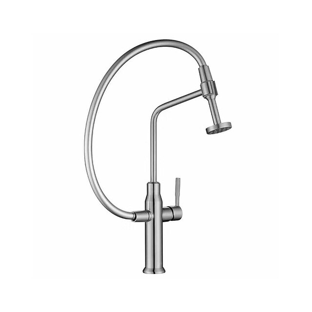 Kitchen Faucet Contemporary Nickel Brushed Pull Out Pull Down