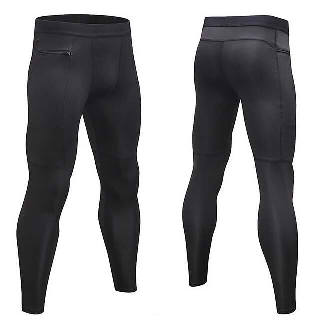 Yuerlian Men S Compression Tights Leggings Base Layer With Phone Pocket